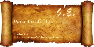 Opra Eulália névjegykártya